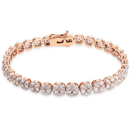 도로시 14K 러브 홀릭 다이아몬드 테니스 팔찌(총 6.54CT)_이미지