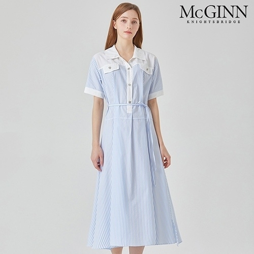 매긴 배색 스트라이프 원피스_MI3M1OP3470_이미지