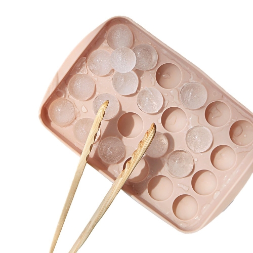 제이테이블 실리콘 아이스몰드 얼음틀 원형 24구 오트밀 20.5 13.5 3 cm_이미지