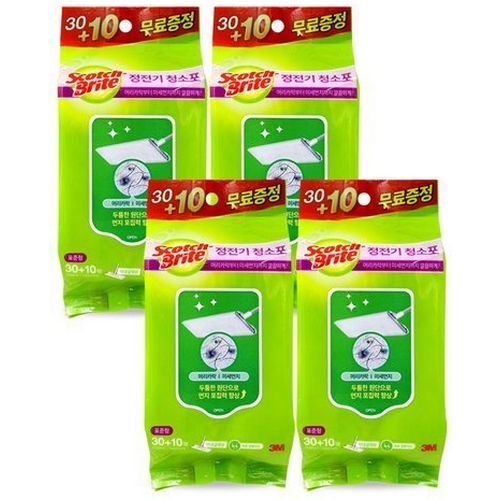 3M 스카치브라이트 정전기 청소포 표준형 40매 (4개)