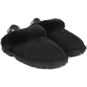 UGG 코케트 백스트랩 양털 슬리퍼 OUW111EB-BLACK_이미지
