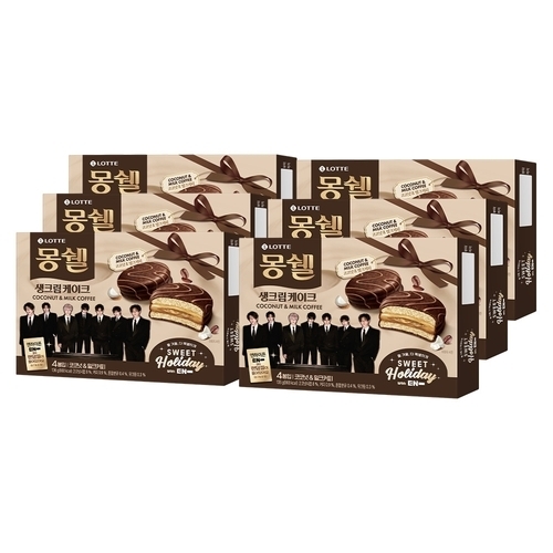롯데제과 몽쉘 코코넛 앤 밀크커피 136g (6개)