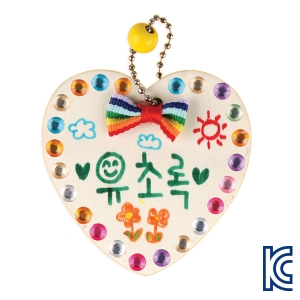 유니아트 DIY407하트명찰가방고리만들기-만들기재료가방고리