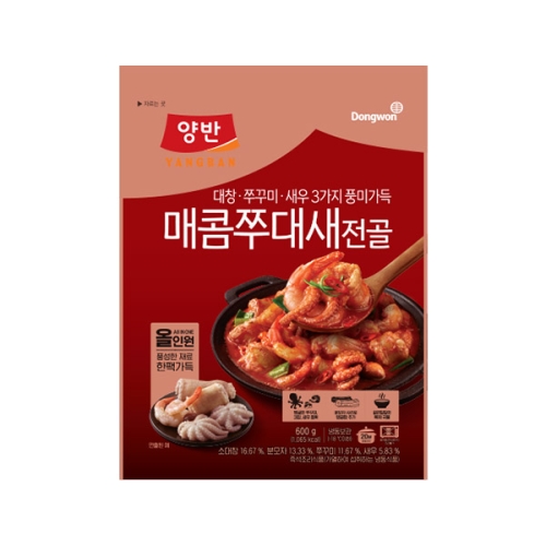 동원F&B 양반 매콤쭈대새전골 600g [1개]