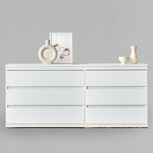 플레인홈 필리 화이트 모던 3단 서랍장 세트 1350_이미지