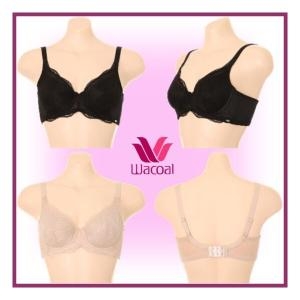 와코루 브랜드관 가슴을 편안하게 감싸주는 연간운영 시그니쳐 홑겹브라EF컵WBRP020 665592 75F 블랙_이미지