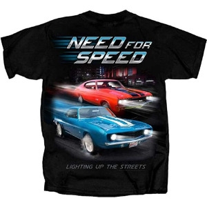 쉐보레 쉐보레 니드포 스피드 69 카마로 70 Chev Muscle Cars 티셔츠 CVLUS-B 블랙.120320