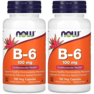 나우푸드 비타민 B-6 100mg 100캡슐 (2개)