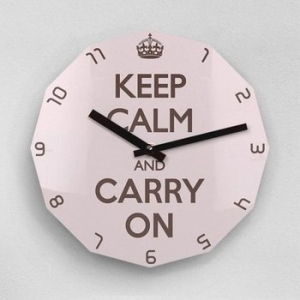 리플렉스 KEEP CALM AND CARRY ON 12각 무소음벽시계 KP12CPK-리플렉스_이미지