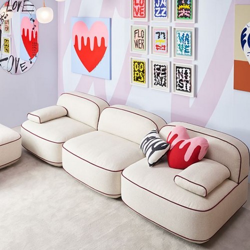 에싸 에클레어 매그넘 패브릭 소파 3.5인용 (스툴포함)_이미지