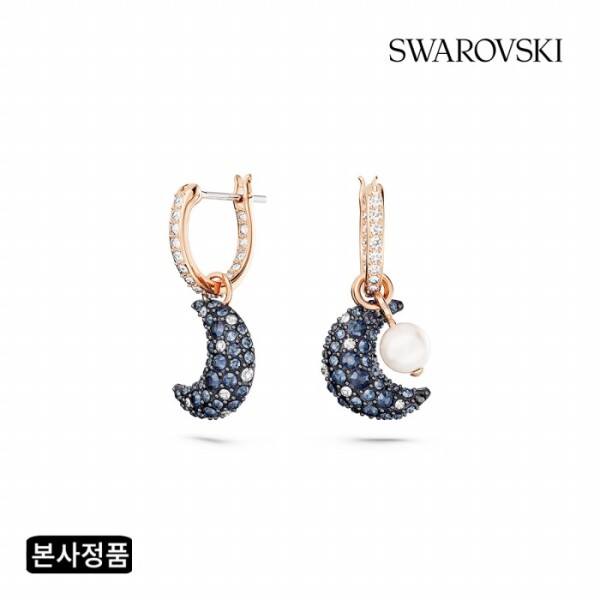 스와로브스키 Luna 로즈골드 드롭 귀걸이 5671569_이미지