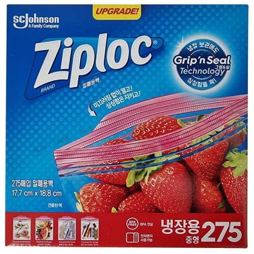 SC존슨 지퍼락 그립앤실 냉장용 (중) 275매이미지입니다. 누르면 해당 게시물로 새창이동합니다.