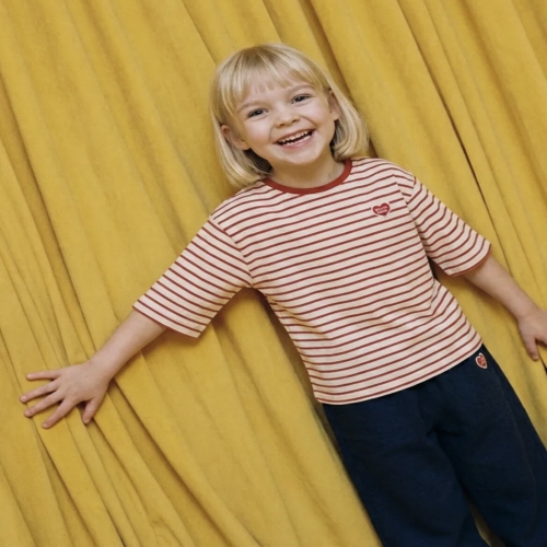 벨리타앤보이즈 BK6ETS02DR BB하트파인스트라이프 7부티셔츠_이미지