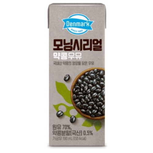 동원F&B 덴마크 모닝시리얼 약콩 우유 190ml (24개)_이미지