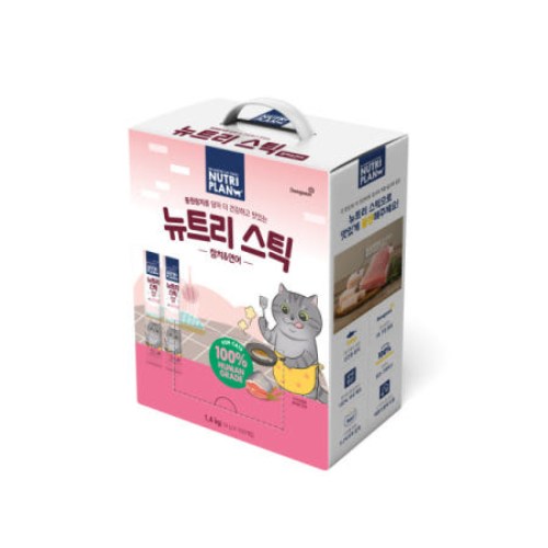 뉴트리플랜 캣 뉴트리스틱 참치&연어 1400g (14g x 100p) (3개)_이미지