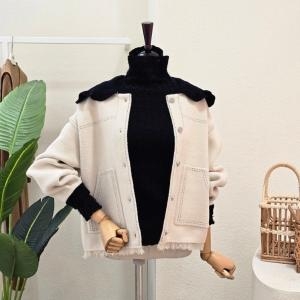 포커스 와이드 카라 스티치 니트 재킷 FW4J3JK31093_이미지