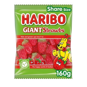Haribo 하리보 자이언트 스트로베리 딸기 젤리 160g 4팩