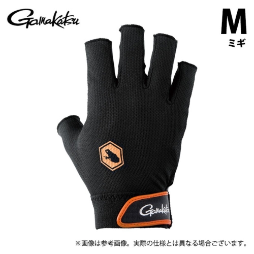가마가츠 카마카츠 GM7297 낚시장갑 블랙 M 헤라그로브 한손 모델 오른쪽