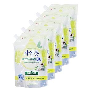 자연퐁 베이킹소다 파워 3X 프레쉬 레몬향 리필 1L (5개)_이미지