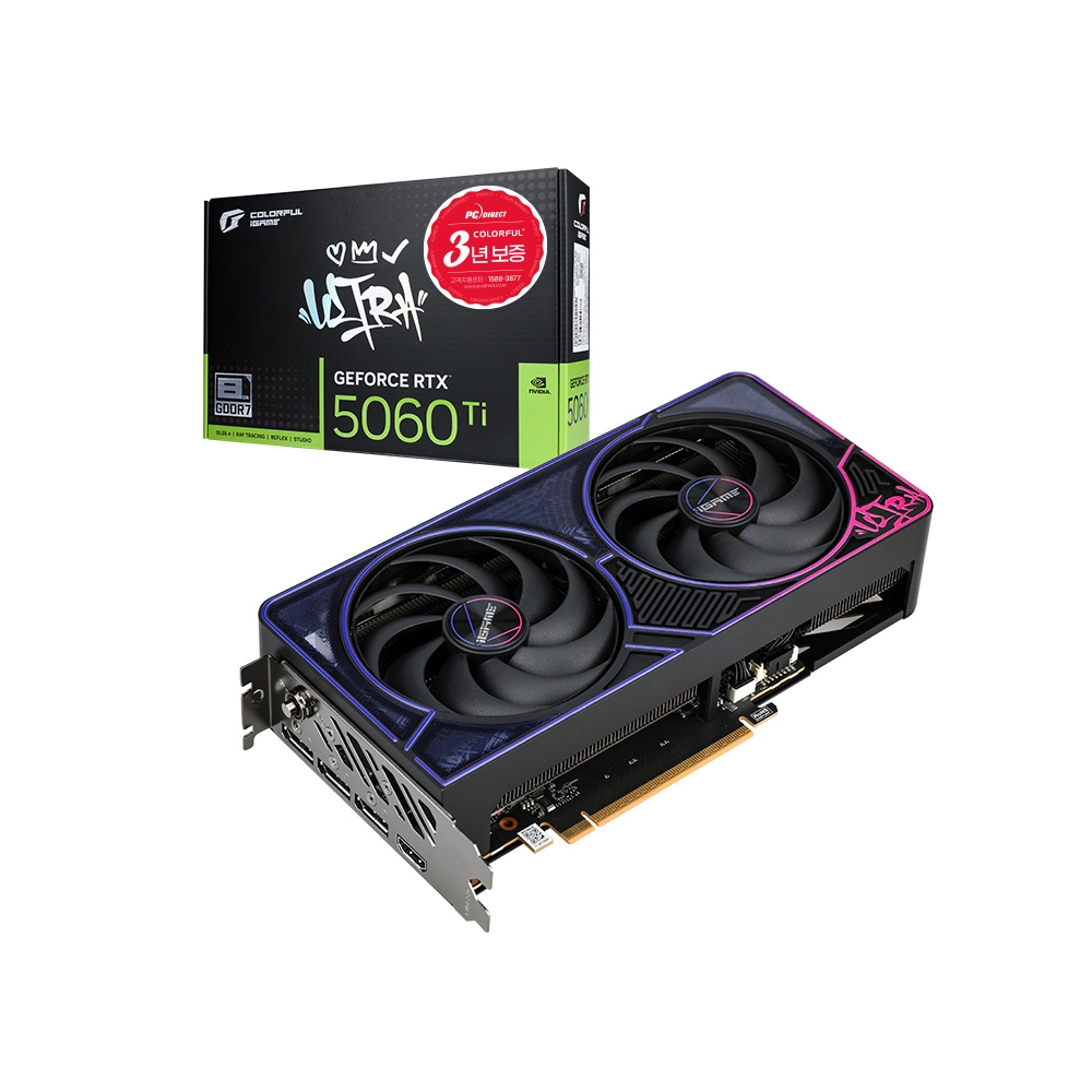 COLORFUL iGame 지포스 RTX 5060 Ti ULTRA DUO OC D7 8GB 피씨디렉트_이미지