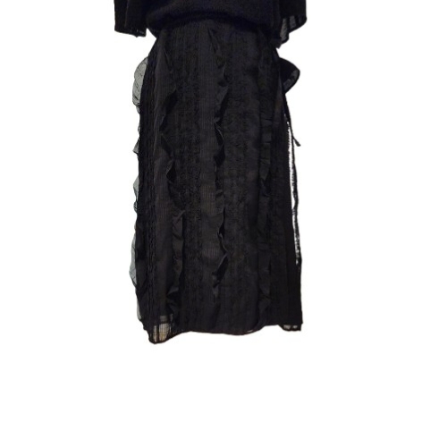 나이스클랍 AVE 레이스 러플 레이어드 스커트 N253PWS722