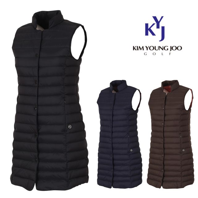 김영주골프 경량 다운 롱조끼 GIFLQV22_이미지