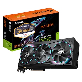 GIGABYTE <b>AORUS</b> 지포스 RTX 5070 MASTER D7 12GB 피씨디렉트