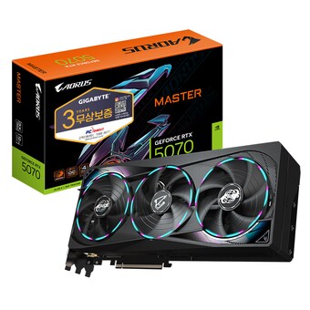 GIGABYTE <b>AORUS</b> 지포스 RTX 5070 MASTER D7 12GB 피씨디렉트