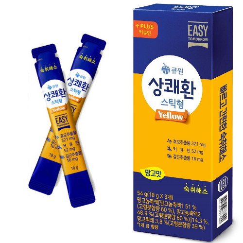  큐원 상쾌환 스틱형 망고맛 18g 10포 [2개]