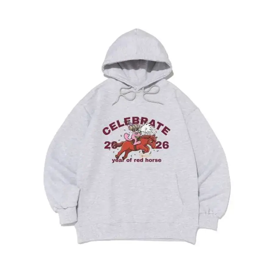 쭈리/기모 해피 뉴 YEAR 후드 L.GRAY 1960438