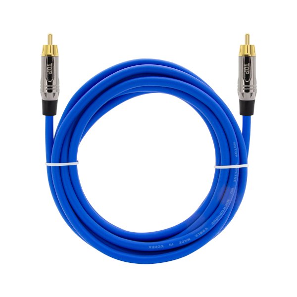 탑라인에이치디 HDTOP RCA MM 메탈블루 케이블 (1m, HT-TP4173)_이미지