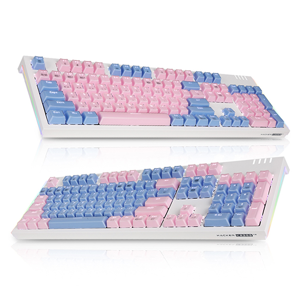 앱코 HACKER K8300 카일광축 완전방수 사이드 RGB 크리스탈 투톤 게이밍 키보드 (V1 클릭)