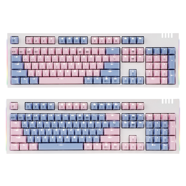 앱코 HACKER K8300 카일광축 완전방수 사이드 RGB 크리스탈 투톤 게이밍 키보드 (V1 클릭)_이미지