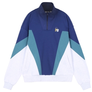 NBA PHI 76ers 컬러블록 반집업 맨투맨 N224TS116Z