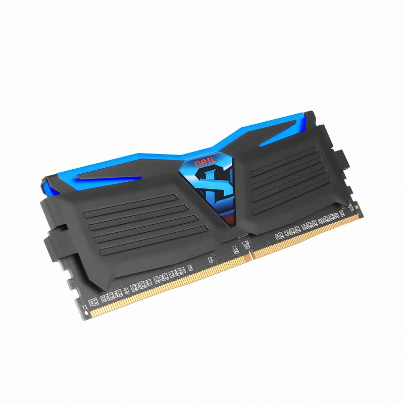 GeIL DDR4-2400 CL17 SUPER LUCE BLACK 블루 패키지 (8GB(4Gx2))_이미지