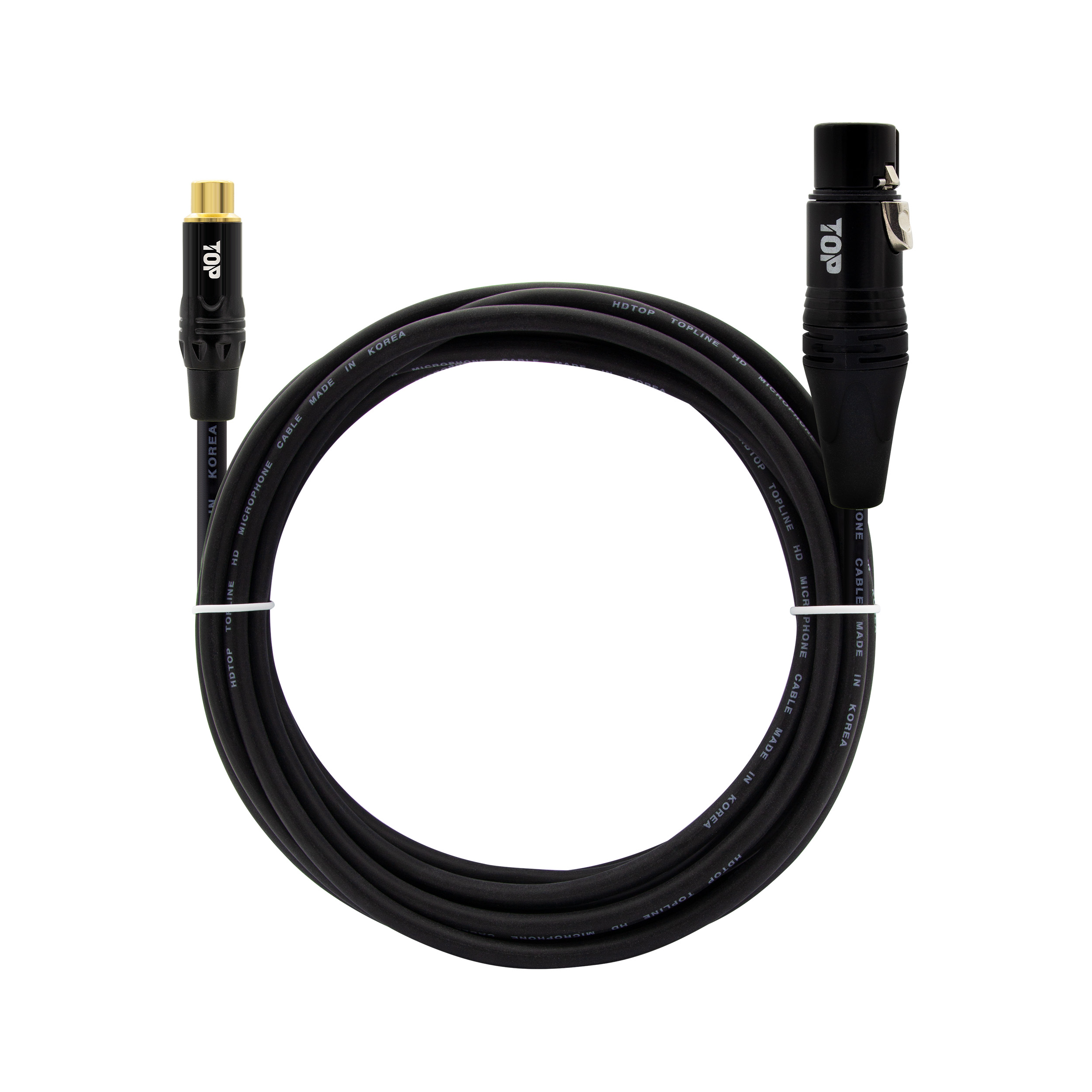 탑라인에이치디 HDTOP RCA 암 to XLR 암 케이블 블랙 (1m, HT-TP5386)_이미지