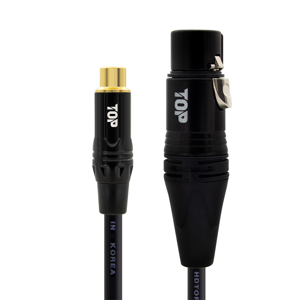 탑라인에이치디 HDTOP RCA 암 to XLR 암 케이블 블랙 (1m, HT-TP5386)_이미지