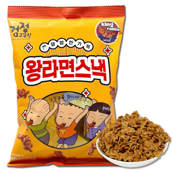 서울제과 검정고무신 왕라면 스낵 과자 160g (15개)_이미지