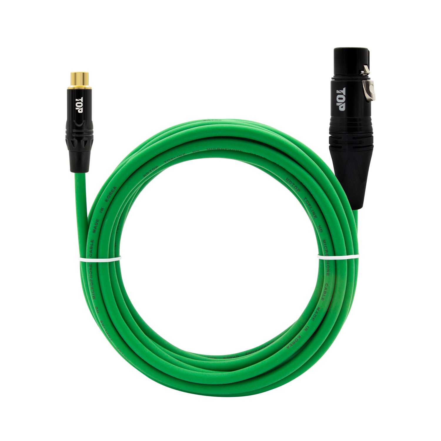 탑라인에이치디 HDTOP RCA 암 to XLR 암 케이블 블랙그린 (7m, HT-TP6562)_이미지