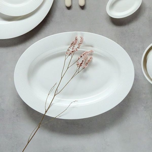  티니블랑 베일 스타일 도자기 타원볼 30.5cm [1개]