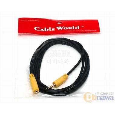 CableWorld Stereo (M/F) 오디오 연장 케이블 (5m)_이미지