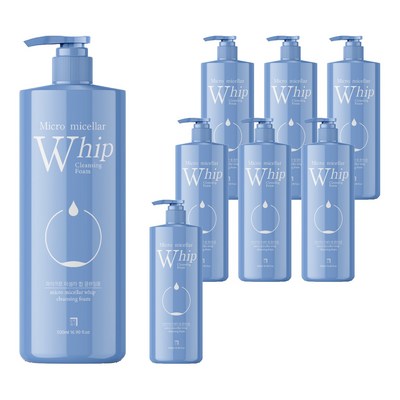 살림백서 마이크로 미셀라 휩 클렌징폼 500ml (8개)_이미지