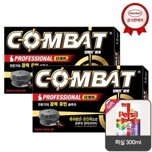 헨켈홈케어 컴배트 컴배트파워 타게트형 (작은바퀴, 큰바퀴 공용) x 2팩(24개) + 퍼실300ml (1세트)