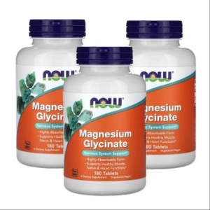 나우푸드 마그네슘 글리신 바이오퍼린 180캡슐 (3개)