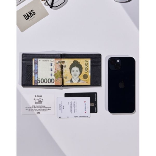 닥스 D-PASS RFID차단 발렌시아 D-PASS 네이비 머니클립 DBHO6E727N2 XXX_이미지