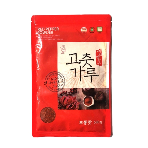 영양고추유통공사 2024년 국내산 경북 예천 태양초 고춧가루 보통맛 500g (1개)_이미지