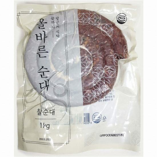 올바른 순대 찰순대 1kg
