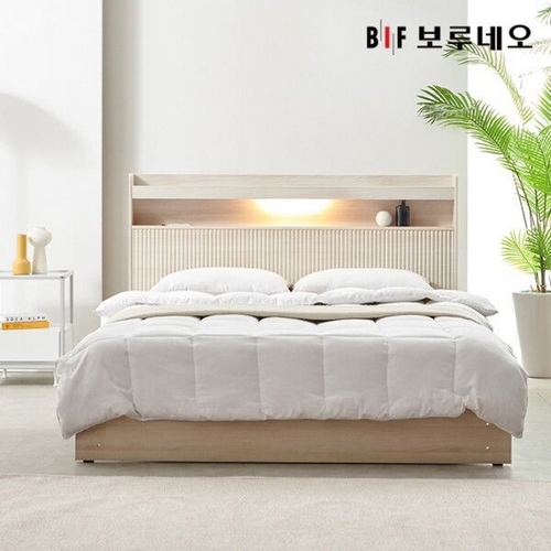  BIF보루네오 앳홈 스팅 템바보드 일반형 LED침대 SS [매트별도]