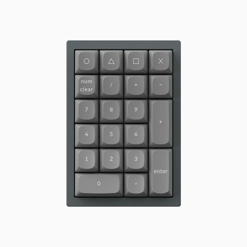 Keychron Q0 그레이 핫스왑 알루미늄 커스텀 기계식 키패드 (청축)