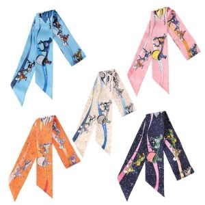 에르메스 SPACE DERBY TWILLY 실크 롱 스카프 반다나 H063573S